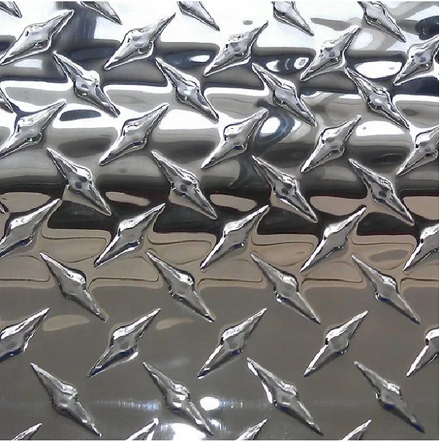 5052 6061 6063 7075 Chequered Aluminium diamond Plate 0.8-300mm Thickness For Boat Deck