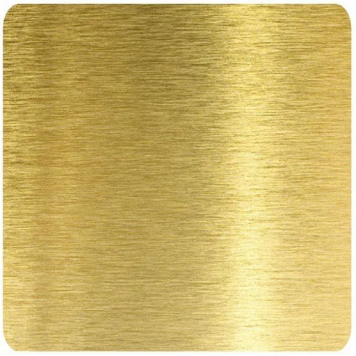 Golden Brushed Anodised Aluminum Sheet